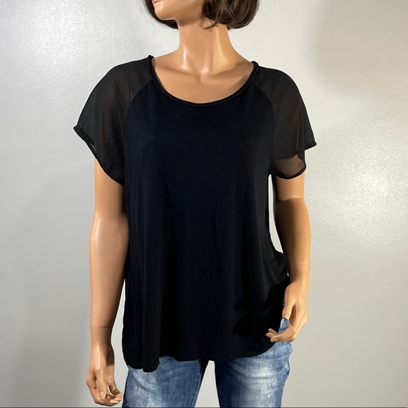 *Forever 21 Women's Black Round Neck Short Sleeve Top Size 18 - Picture 4 of 8